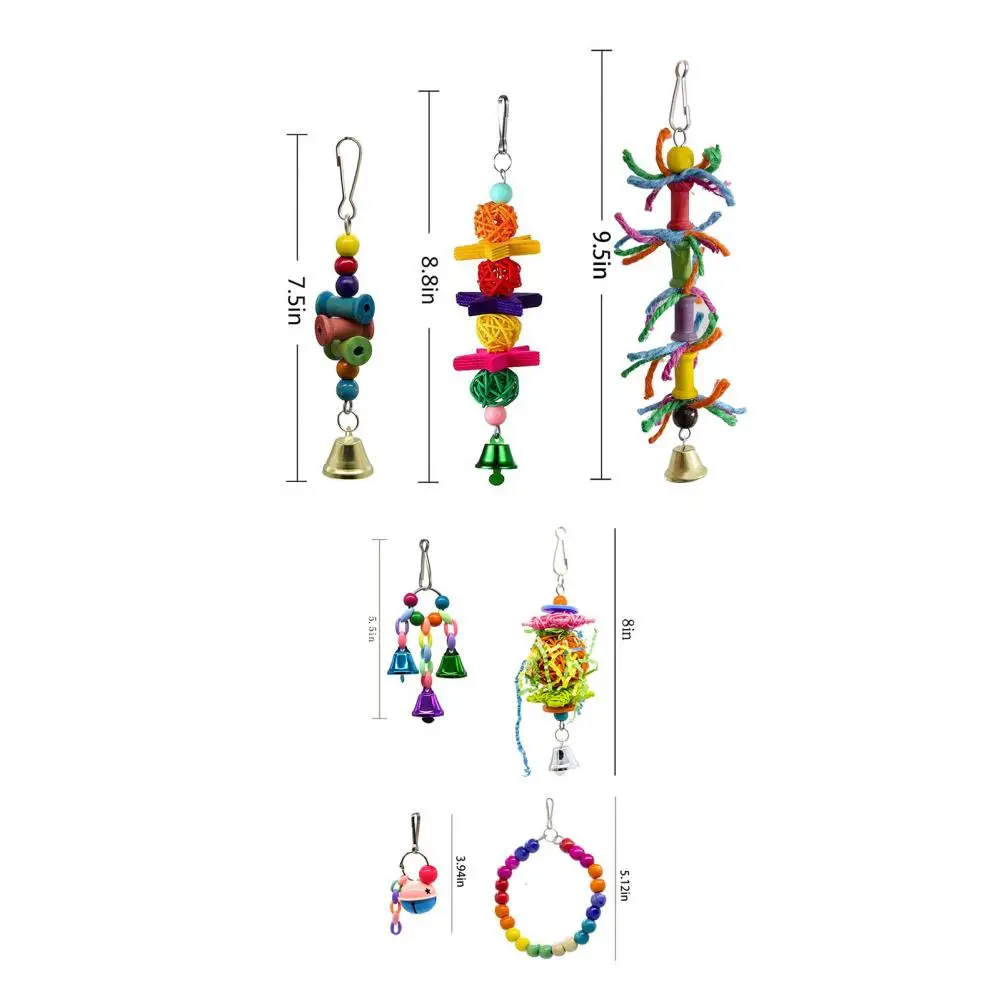 

10Pcs/Set Chew Toy Hanging Bite Resistant Pet Supplies Parrot Chewing Cage Accessories for Bird Pet Products Accessories