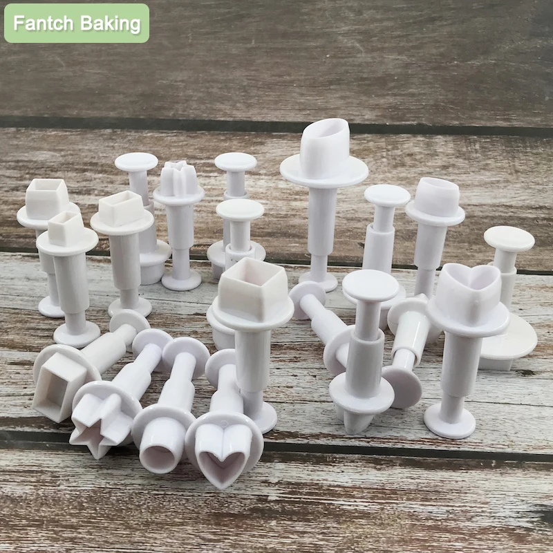

Love Hemisphere Square Plastic Plunger Cutter Fondant Cake Mold Cupcake Cookie Pastry Chocolate Biscuit Decoration Baking Tool