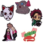 Аниме Демон Истребительница Kimetsu без Yaiba камадо Nezuko эмаль, брошь на застежке, металл, Нагрудный значок булавки броши на куртки джинсы аксессуары