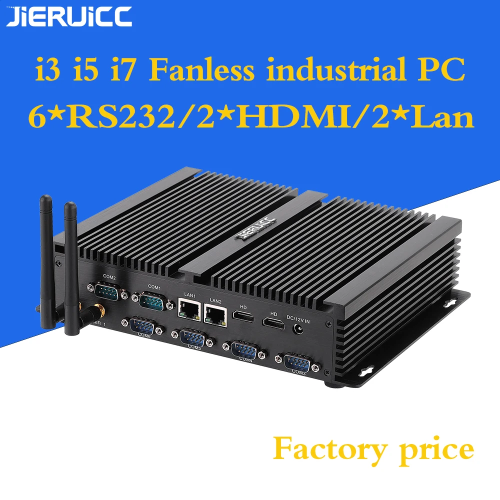 6RS232 последовательный порт 2 * RJ45 гигабитный LAN HD дисплей HTPC тонкий ПК для vpn