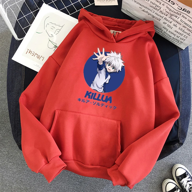 

Killua - Hunter x Hunter Hoodies Solid Color Hooded Top Women Sweatshirt Long-sleeved student Autumn Casual Hooded Streetwear