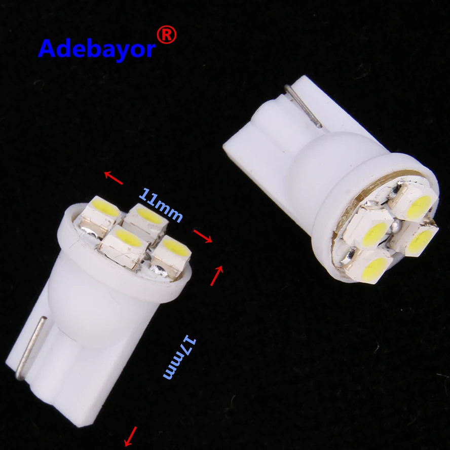 1000 шт. T10 194 W5w 4 SMD 3528 1210 автомобильная светодиодная лампа белого Wholelsaes