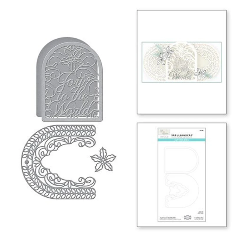 

Christmas Flower Door Frame Window Metal Cutting Die Scrapbook Embossed Paper Card Album Craft Template Cut Die Stencils New