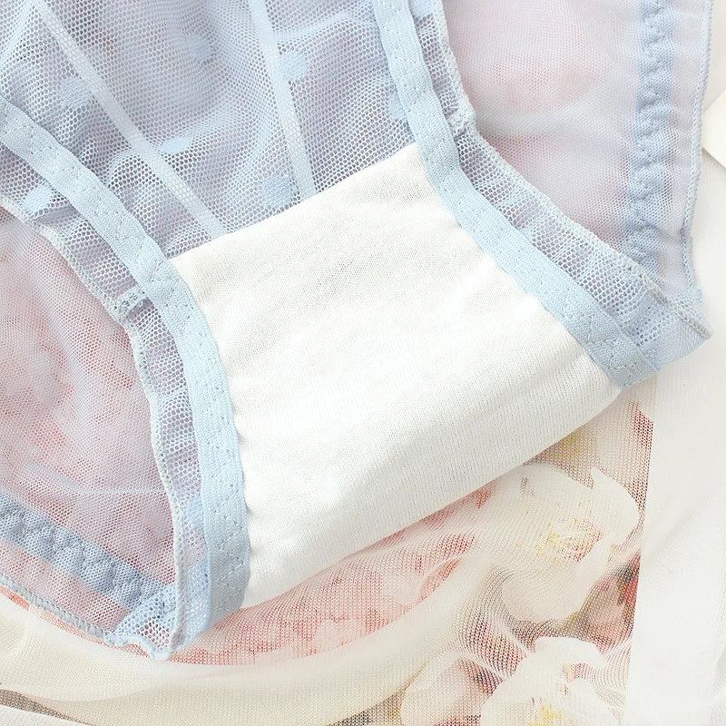 

Roseheart Women Fashion Pink Soft Lace Trim Cotton Bow Low Waist Panties Underwear Lingerie Briefs Plus Size Underpants