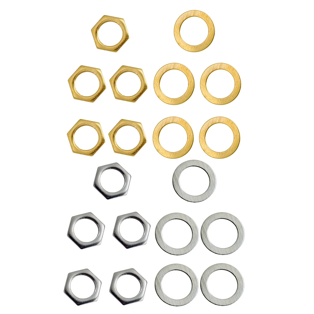 5 шт. гитары входе и выходе гайка домкрата Стопорная шайба для