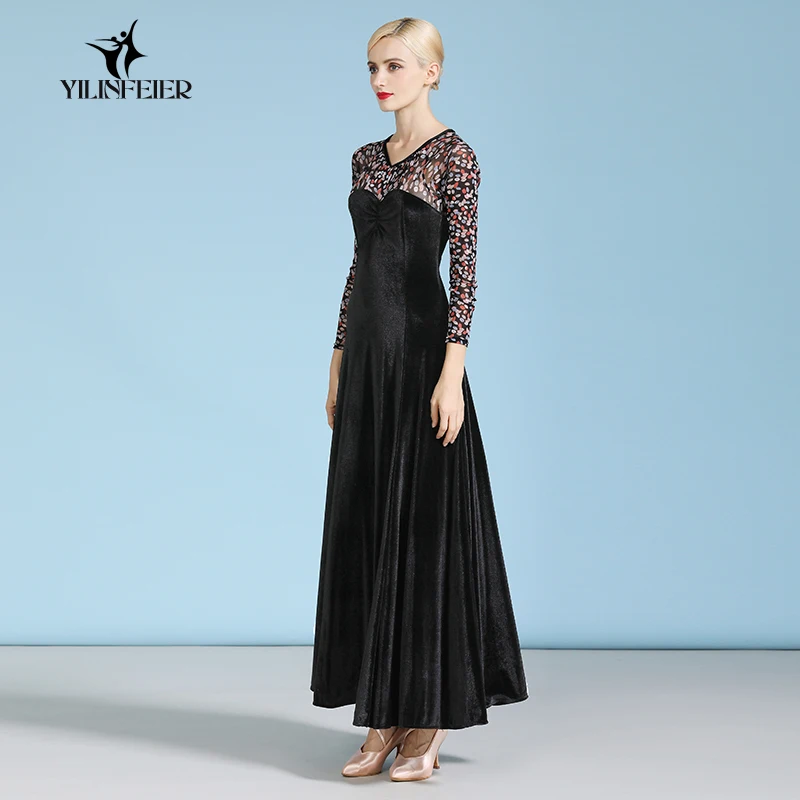 Новое Бальное танцевальное платье для соревнований бальное вальса стандартное