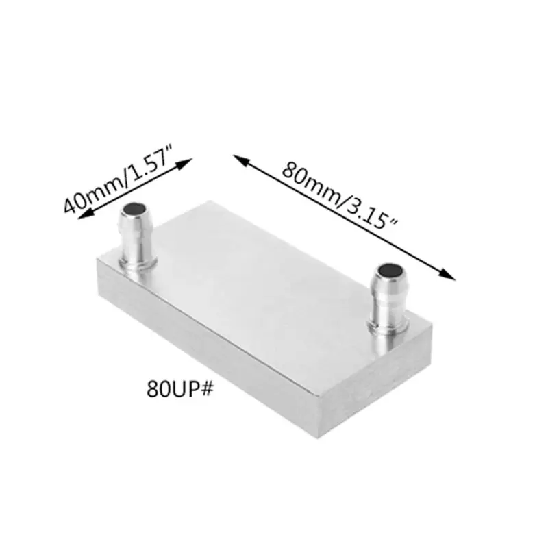 

40*80mm Primary Aluminum Water Cooling Block Heat Sink System For PC Laptop CPU