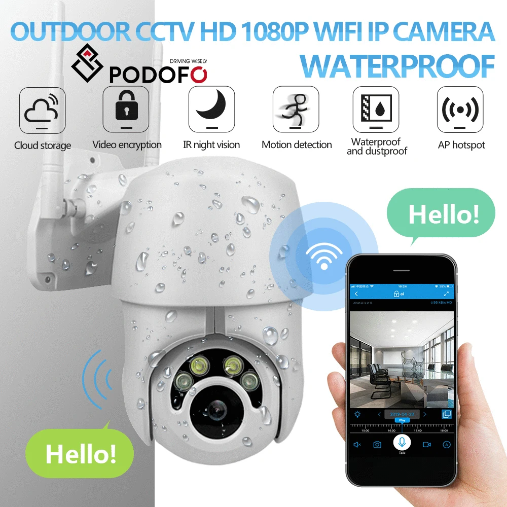 

IP-камера HD 1080P, беспроводная, с функцией ночного видения, ИК