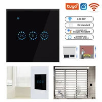 tuya wifi smart touch curtain roller blinds motor switch tuya smart life app remote control works with alexa google home