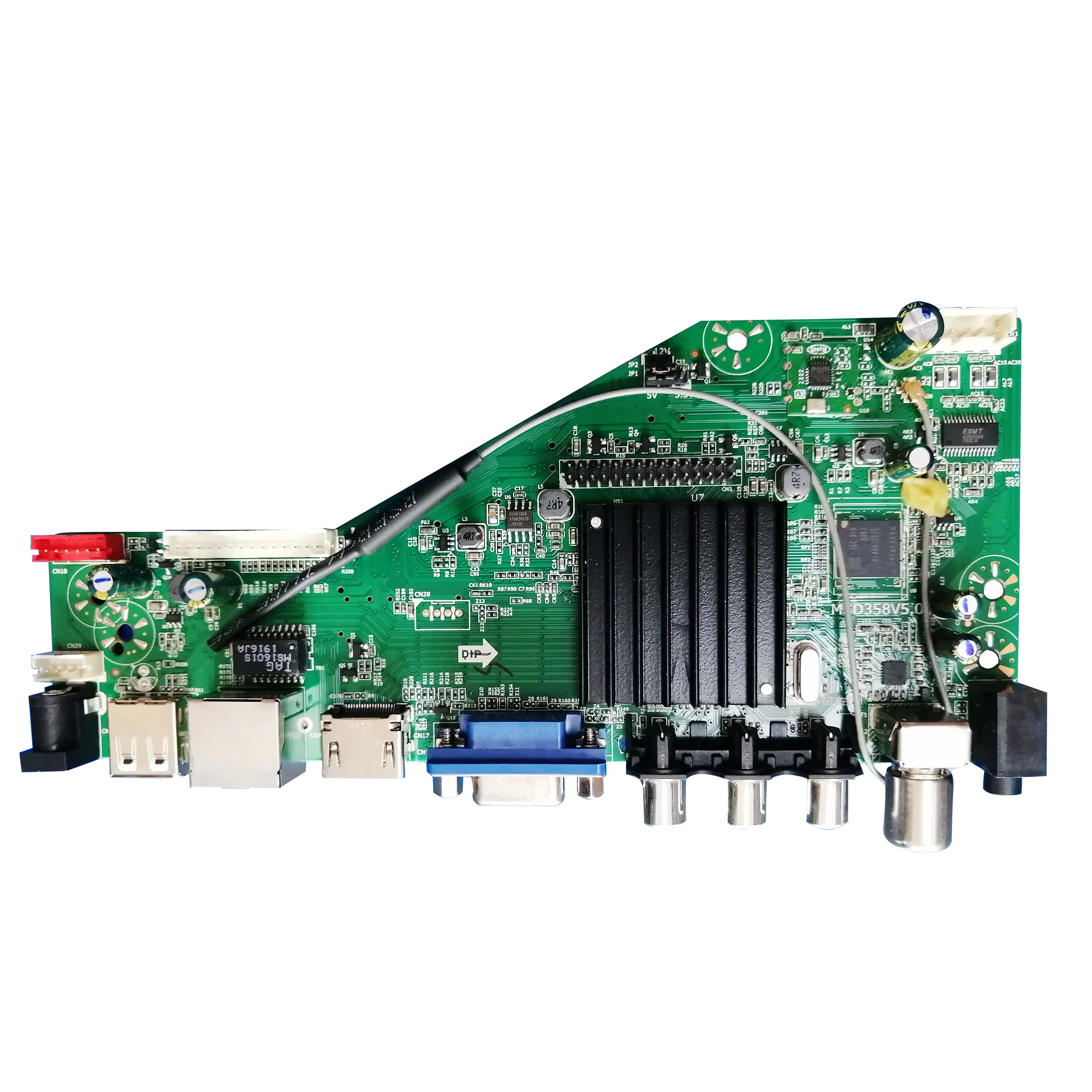 MSD358V5.0 Android 4.4 1G+4G 4 Cores Intelligent Wireless Network TV Driver Board Universal LCD Motherboard WI-FI 3.3/5/12V