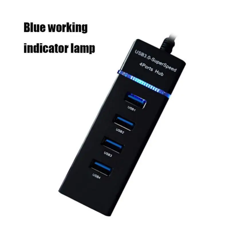 4 портовый концентратор USB 3 0 ультратонкий Высокоскоростной разветвитель Порт