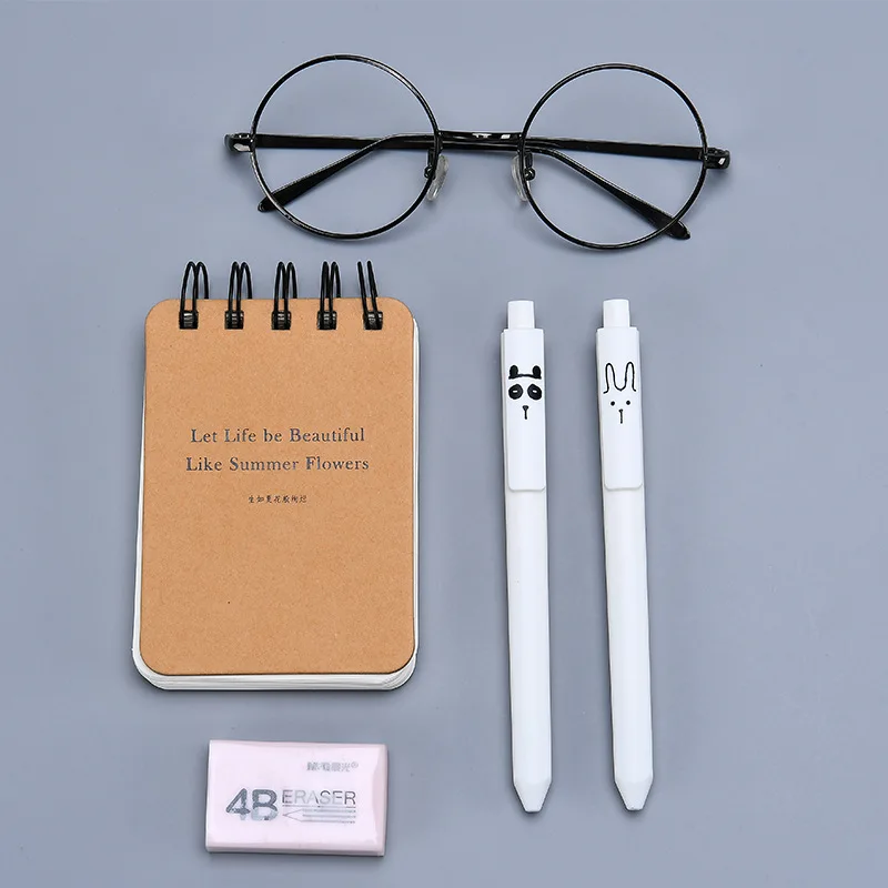 2 шт. Милые простые друг животных ручки с нарисованным крокодилом рисунками панды