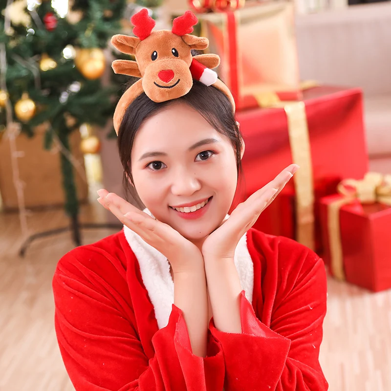 1 шт. 24 см милый Санта Клаус дерево лось плюшевая игрушка подарок для детей