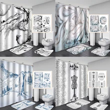 Oil Paint Art Shower Curtain Set Waterproof Bathroom Curtains Bath Mat Toilet Lid Cover Pedestal Rug Bathtub Carpet Home Decor Oil Paint Art Shower Curtain Set Waterproof Bathroom Curtains Bath Mat Toilet Lid Cover Pedestal Rug Bathtub Carpet Home Decor