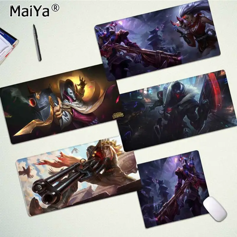 Новый дизайн коврик для мыши Maiya league of legend jhin с фиксирующим краем резиновый