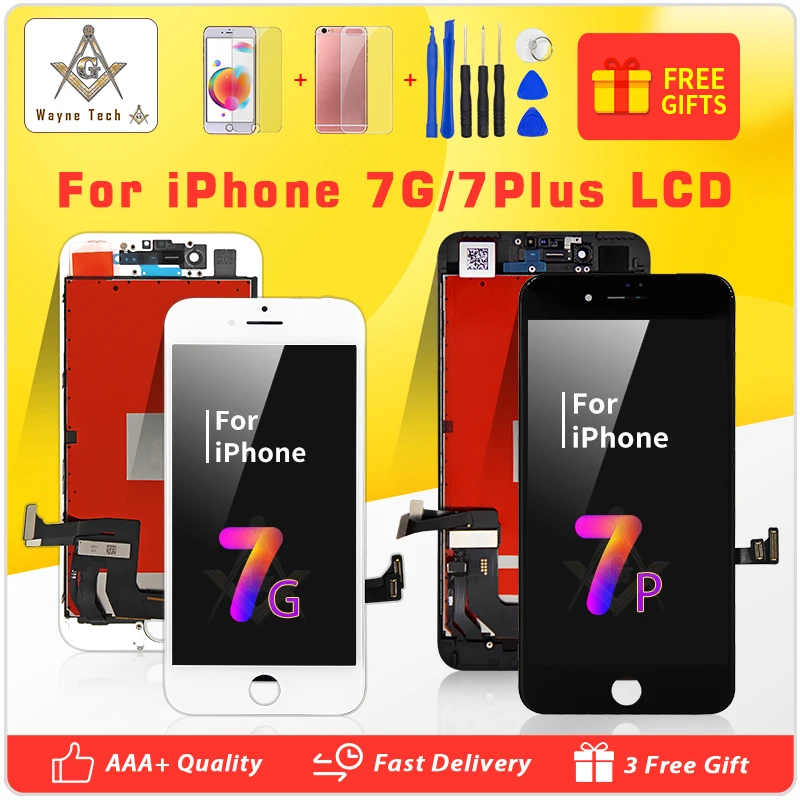 Для iPhone 7 7G Plus ЖК дисплей с сенсорным экраном 3D Force в сборе 100% отпечаток пальца