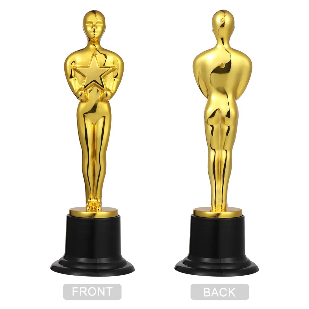 

NUOBESTY 10Pcs Golden Award Trophy Reward Prizes for Party Celebrations Ceremony Appreciation Gift Sport Awards