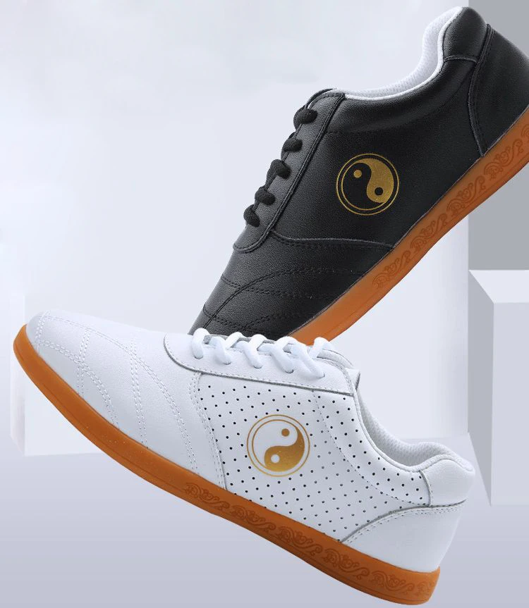 Кроссовки унисекс из воловьей кожи обувь для боевых искусств кунг фу Тай Чи вушу