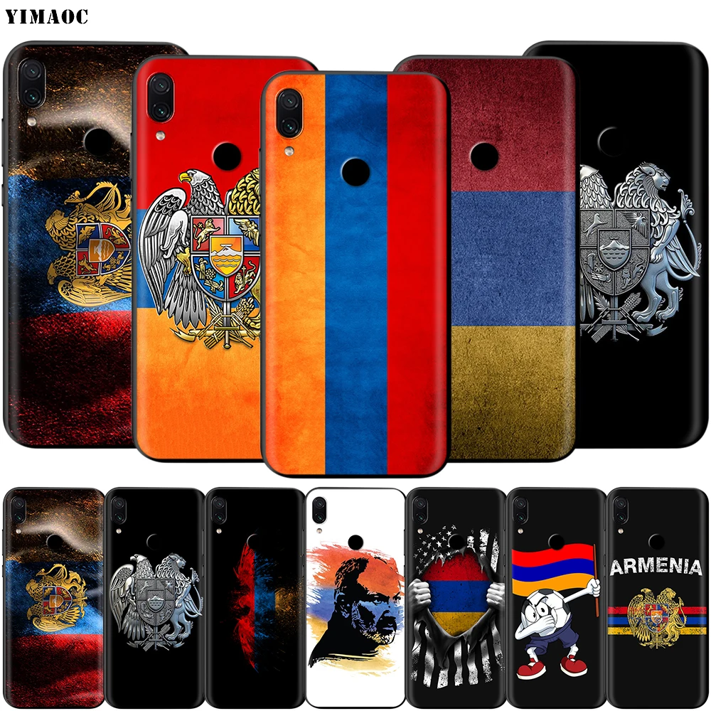 Мягкий ТПУ чехол YIMAOC Armenians Flag для Xiaomi Redmi mi Note MAX 3 6 6A 7 mi6 mi8 9 se a1 a2 Pro Lite go pocophone f1 |
