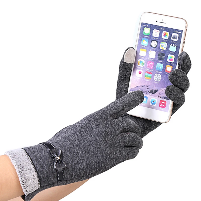 Классические перчатки женские модные зимние уличные спортивные теплые варежки