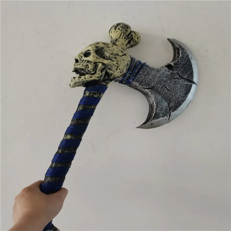 Косплей Синий Череп Телефон Хэллоуин ролевая игра в кино Аниме топор модель PU