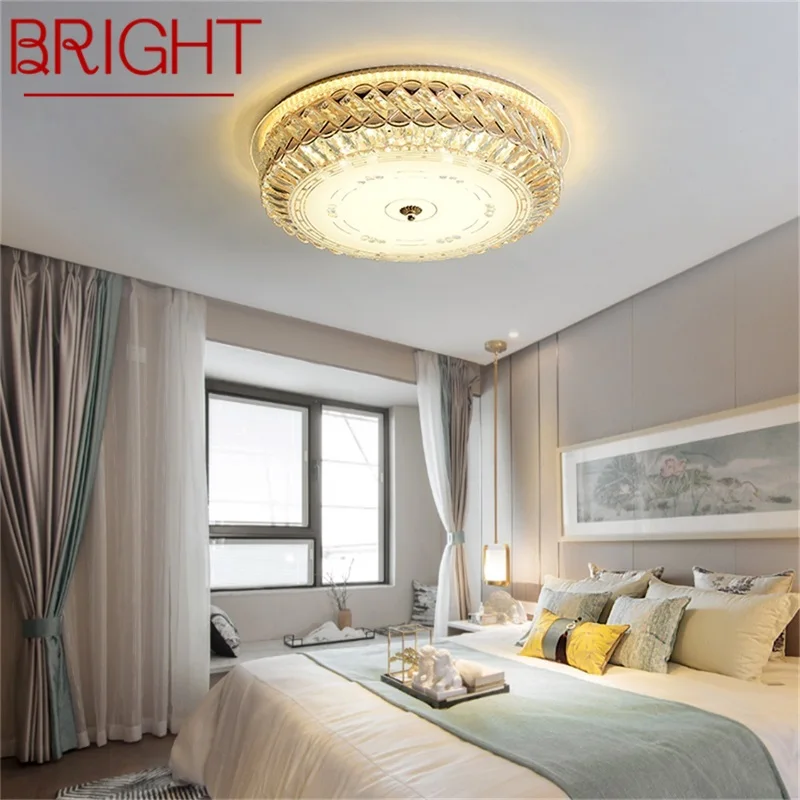 

BRIGHT Ceiling Light Contemporary Luxury Crystal Lamp Fixtures LED Home For Dining Room Decoration