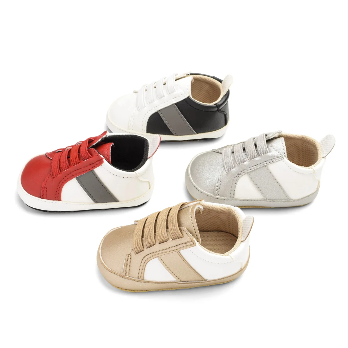 

Кроссовки детские из искусственной кожи, на шнуровке, с мягкой подошвой, на возраст 0-18 месяцев