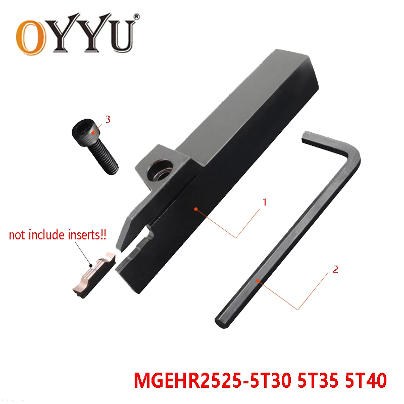 

OYYU MGEHR 2525 Grooving Turning Tool Holder MGEHR2525-5T30 MGEHR2525-5T35 MGEHR2525-5T40 Lathe Cutter Shank Cutter Arbor