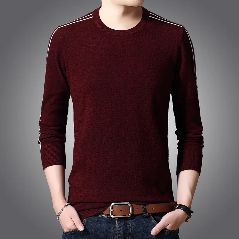 Повседневный пуловер мужские свитера 2020 новая мода Smart Slim Fit классический