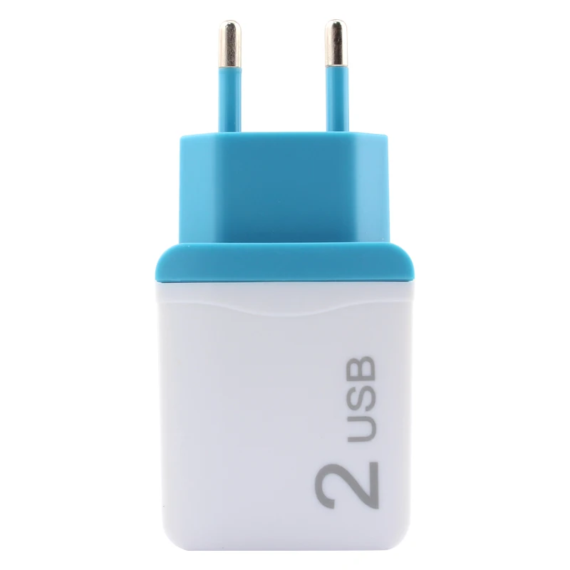 Универсальный адаптер питания 5 В переменного тока 2 А двойной мобильный телефон