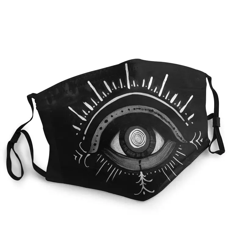 

Mystic Spiritual Evil Eye Mask Dustproof Non-Disposable Amulet Face Mask Protection Cover Men Women Respirator Mouth Muffle