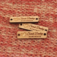 wooden labels knit labels custom design custom engraving logo or textpersonalized brand icon options wd3153