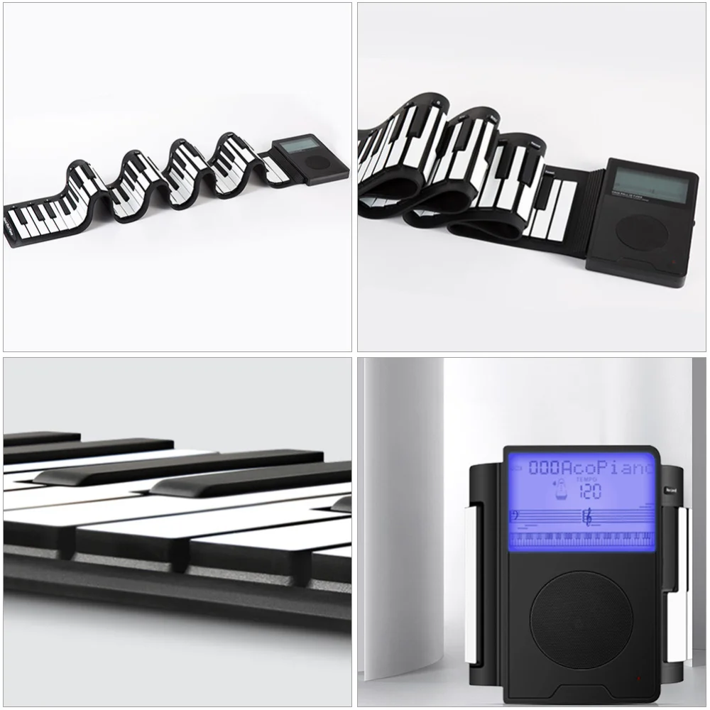 

1Pc 88 Keys Piano Electronic Hand Roll Piano Foldable Keyboard for Beginner