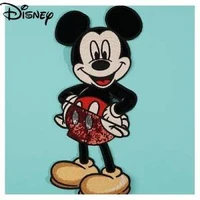 disney fashion trend cute cartoon anime mickey mouse embroidered soft cloth clothing patching cloth patch patch sticker