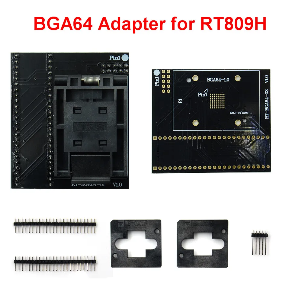 BGA64 EMMC Adapter for RT809H Programmer Universal RT-BGA64-1 1.0mm RT-BGA64-02 Socket 11*13mm Test Clip Smart Chips Calculator |