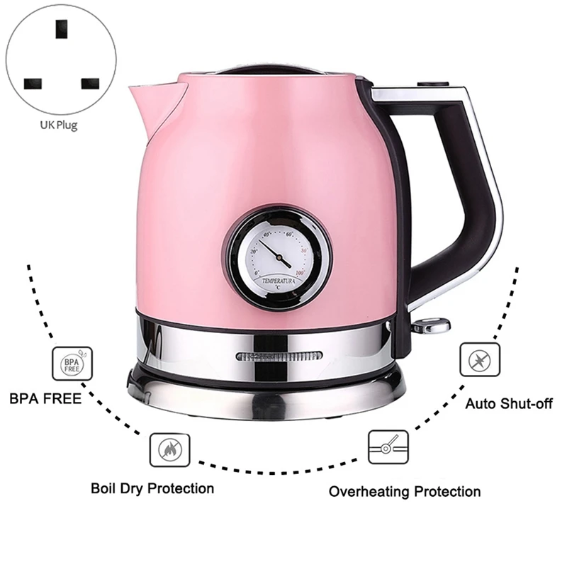 1.8L 304 нержавеющая сталь Электрический чайник с контролем температуры воды