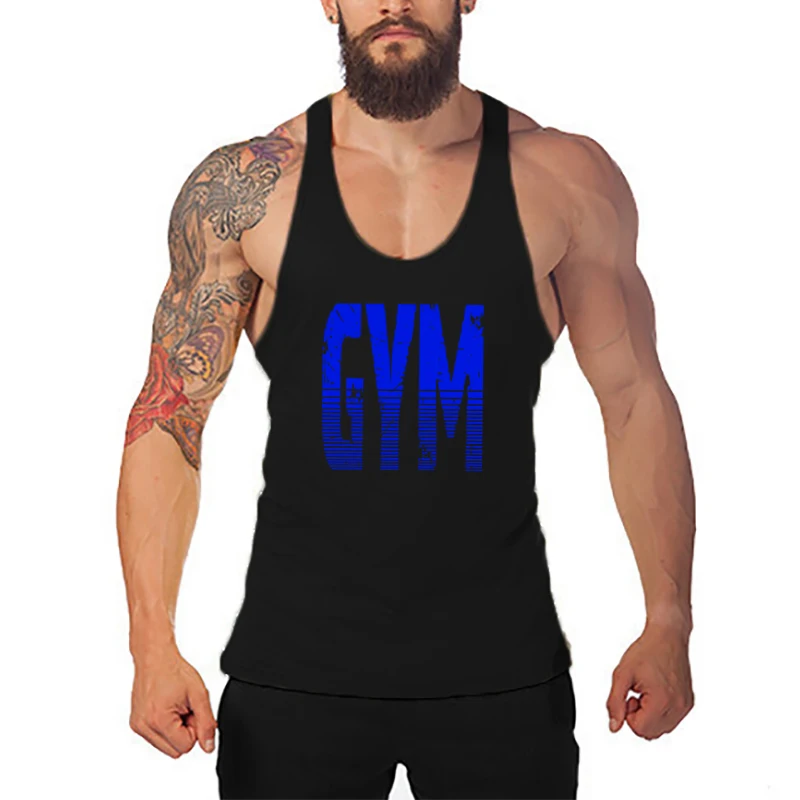 

New Gym Vest Fitness Brand Fashion Cotton Sleeveless Shirts Tank Top Men Fitness Sport Shirt Mens Singlet Bodybuilding Workout