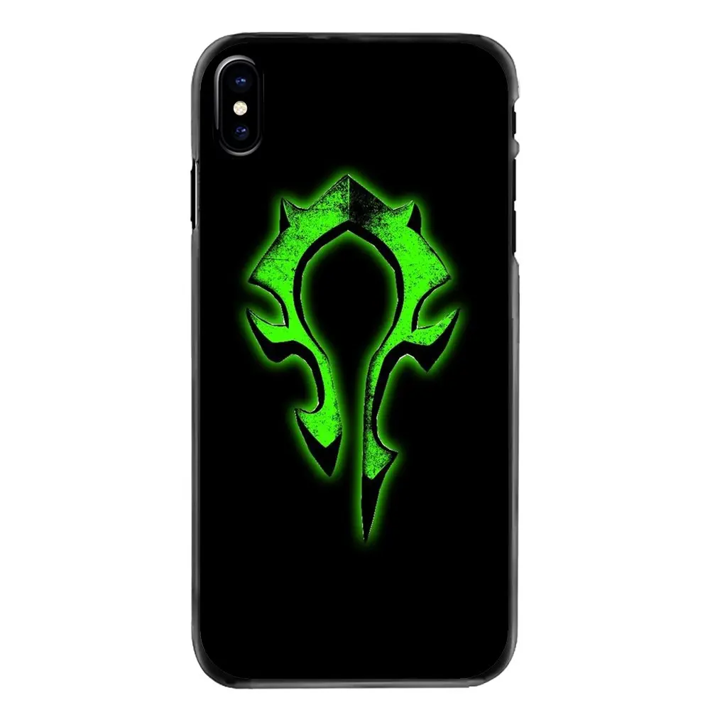 Пластиковый черный чехол для игры WOW World of Warcraft horde samsung Galaxy Note 2 3 4 5 S2 S3 S4 S5 MINI S6 S7 edge S9