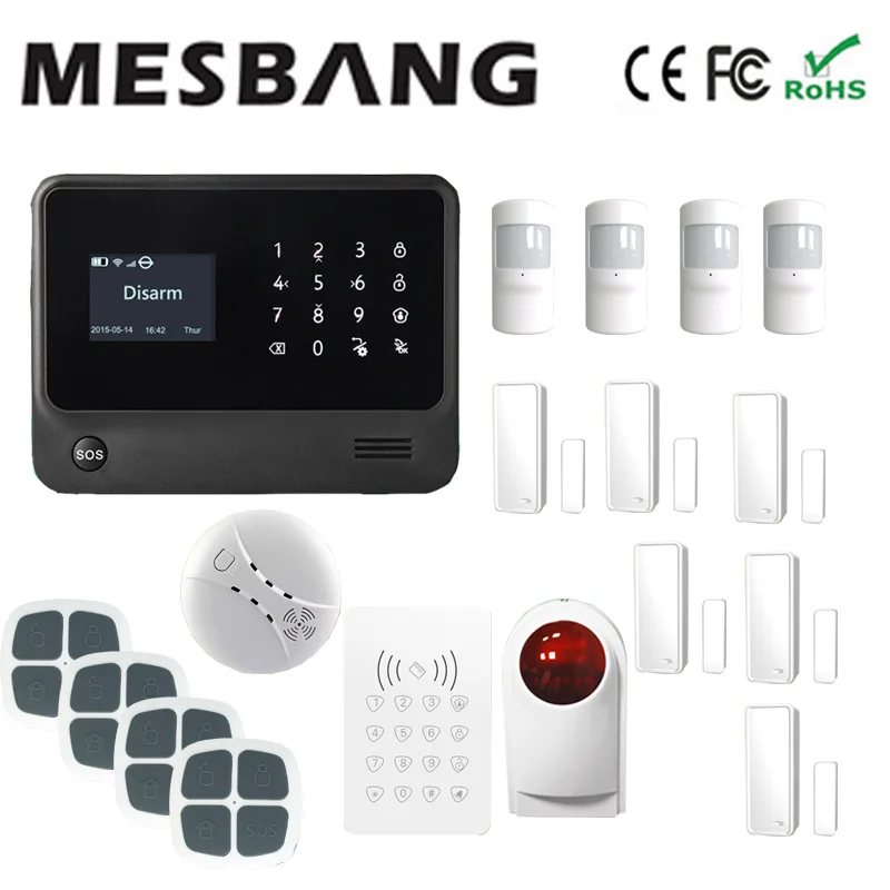 12 Wifi GSM Беспроводная сигнализация домашняя охранная сигнализация wifi сигнализация с английским французским русским испанским, голландским - Цвет: 12