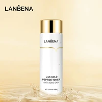 lanbena 24k gold peptide toner face care moisturizing fades fine lines dry dehydrated rough face tonic anti aging skin 100ml