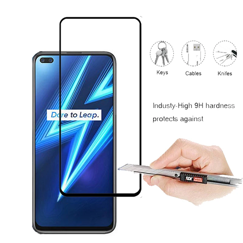 Защитное стекло для экрана закаленное OPPO Realme 6 Pro HD полноразмерная премиум-пленка
