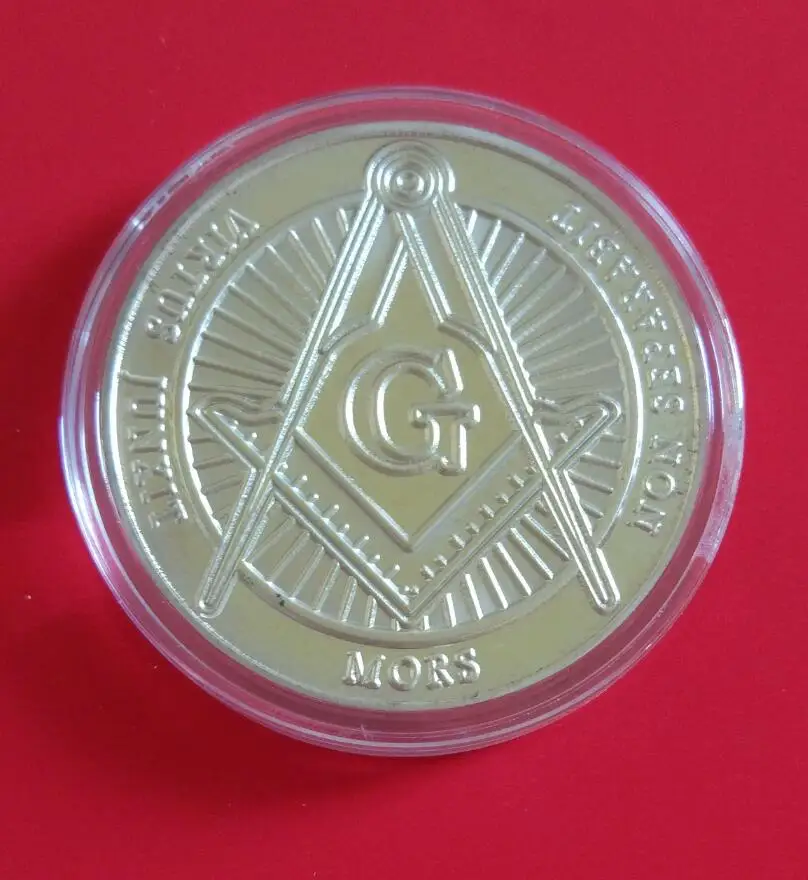 

American Freemasonry Metal Coin Plated Commemorative Coin Badge medal for collection Arts Gifts Souvenir