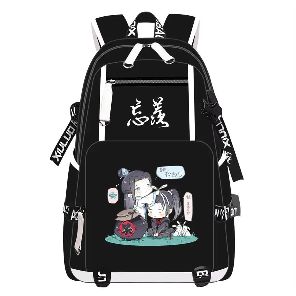 Mo Dao Zu Shi Grandmaster of Demonic Cultivation Wei Wuxian Lan Wangji Cosplay Backpack School Shoulder Bag Travel Rucksack