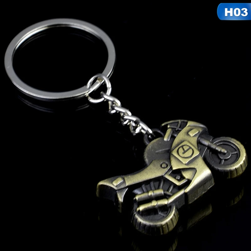 Крутой 3D мотоцикл фигурный брелок Высокое качество металлический ключ для