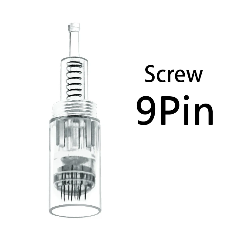 Screw--9 Pin 100 шт винт и байонетный картридж Замена для Dr. Pen микро иглы 9 pin/12 pin/36 pin/nano микроиглы иглы татуировки - Габаритные размеры: Screw--9 Pin