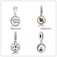 925 sterling silver charm enamel ice hockey goal dangle charm bead fit women pandora bracelet necklace jewelry