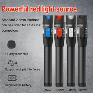 30MW20MW10 мВт1 мВт прибор для визуального определения повреждения прибор для тестирования тестер волоконно-оптического кабеля доставка производится в течение 5-30 км Диапазон, красный лазерный светильник ручка, Тип SCFC ST