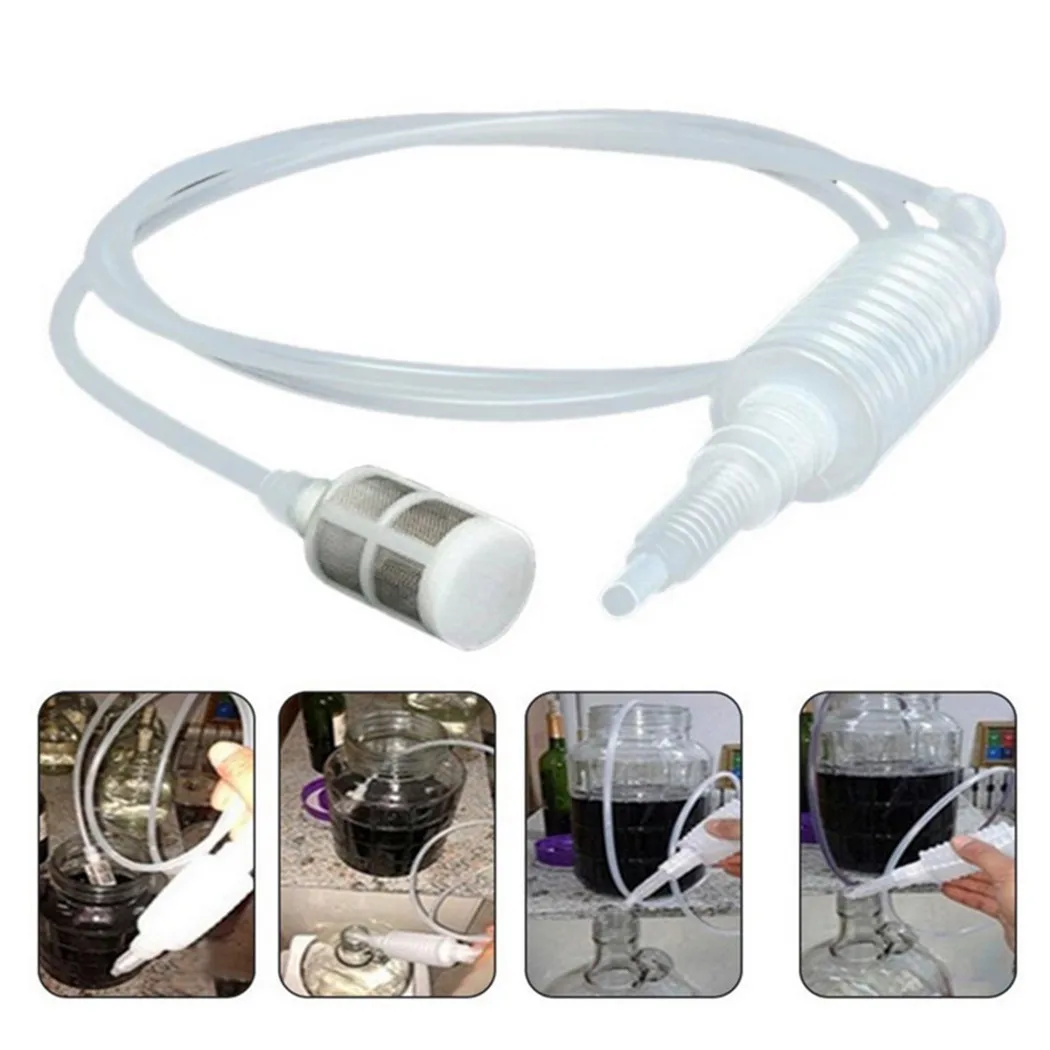 1Pcs Home Brew Syphon Pipe Hose For Wine Making Filter Food Tool Accessories Hand Transfer Pump Beer Siphon | Дом и сад