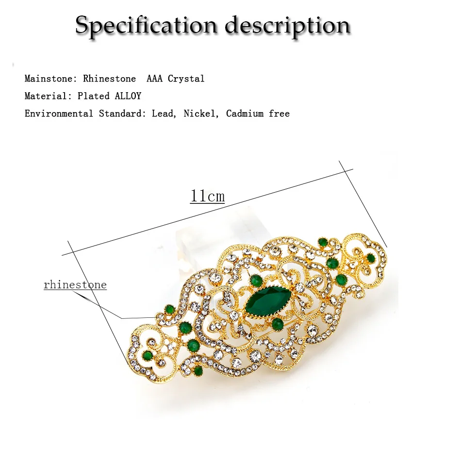 Sunspicems 2021 Марокко Кристалл Женская Брошь золотого цвета цветок Caftan булавки полые