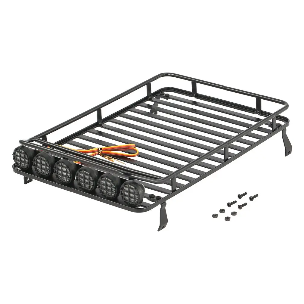Металлический Багажник на крыше Перевозчик с 6 для светодиодного фонаря RC 1/10 4WD